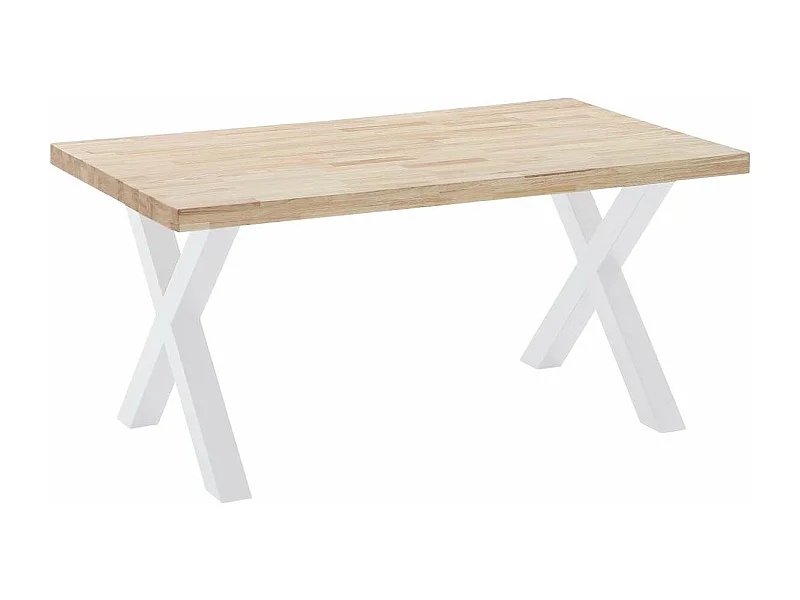 Mesa salon fija X-Loft-160 acabado roble nordish/blanco, 76 cm(alto)160 cm(ancho)90 cm(lar