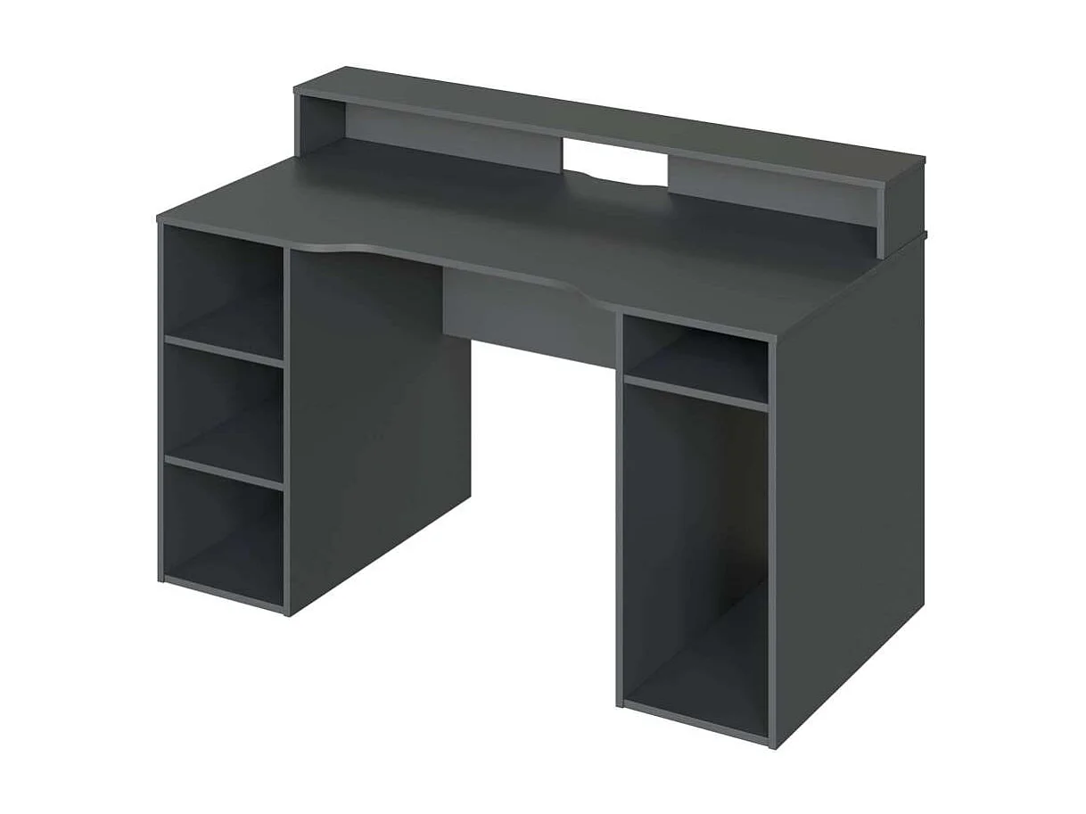 Mesa de ordenador color antracita Gamer gris 88 cm (alto) x 136 cm (ancho) x 67 cm (prof.)