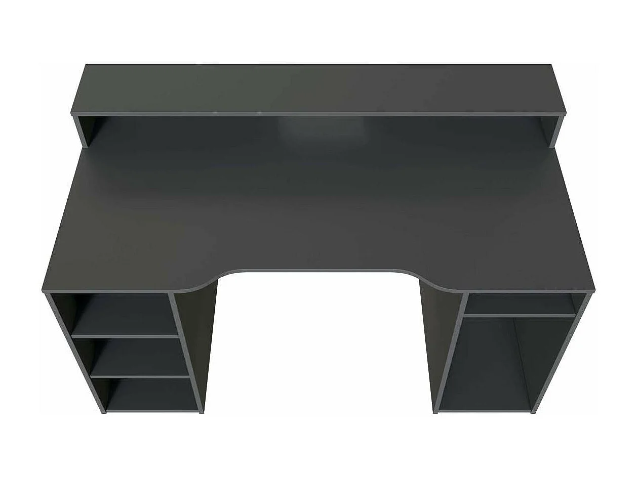 Mesa de ordenador color antracita Gamer gris 88 cm (alto) x 136 cm (ancho) x 67 cm (prof.)