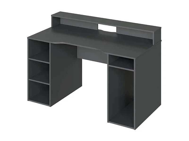 Mesa de ordenador color antracita Gamer gris 88 cm (alto) x 136 cm (ancho) x 67 cm (prof.)