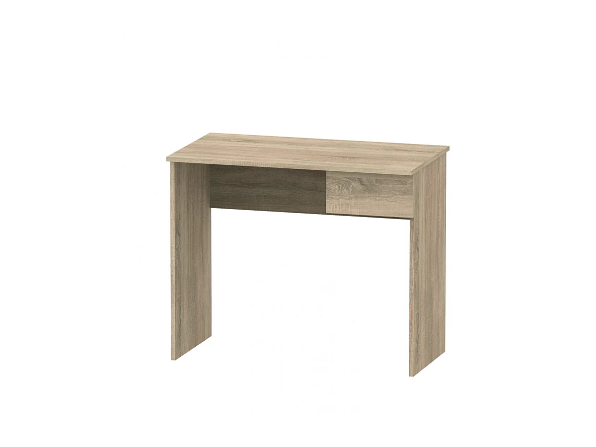 Mesa escritorio Turín con un cajón acabado roble, 75 cm(alto)90 cm(ancho)50 cm(fondo)