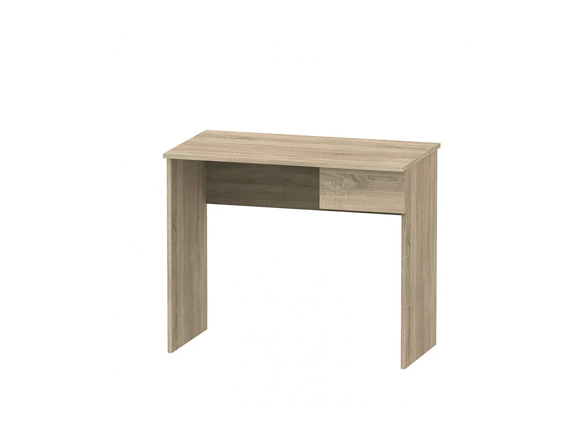 Mesa escritorio Turín con un cajón acabado roble, 75 cm(alto)90 cm(ancho)50 cm(fondo)