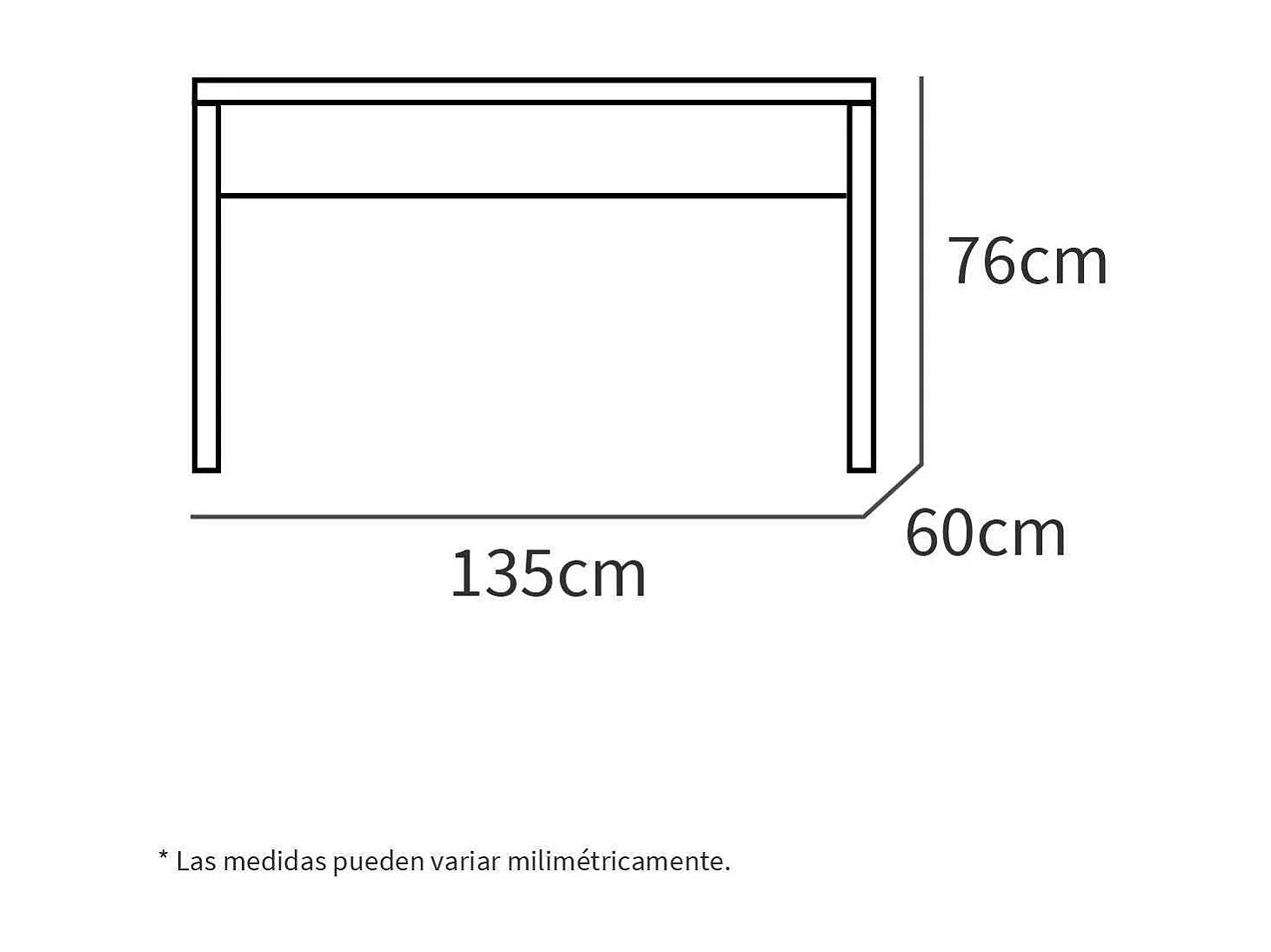 Mesa Estudio Nexus acabado roble gold, 76cm(alto) 135cm(ancho) 60cm(fondo).