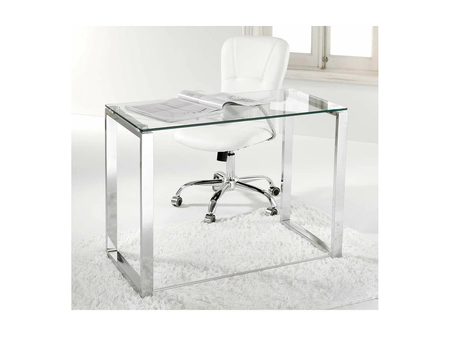 Mesa De Escritorio Benetto Patas cromo 72cm(alto) 100cm(ancho) 50cm(fondo).