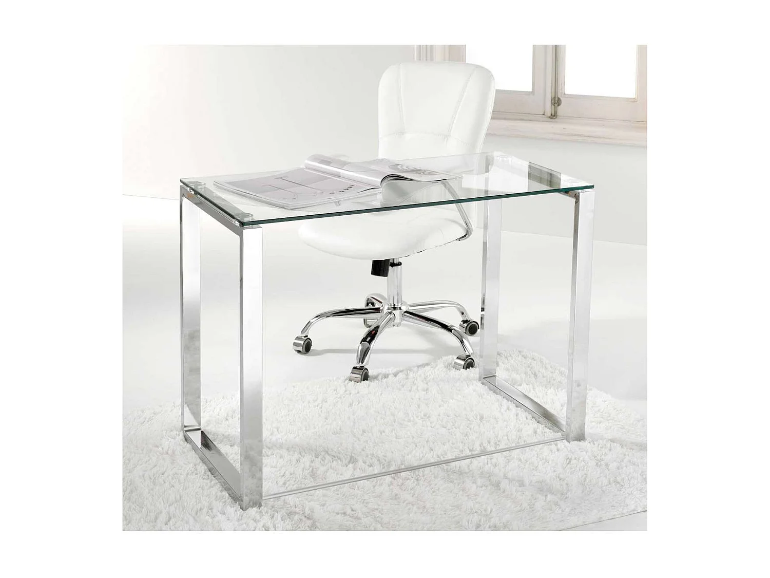 Mesa De Escritorio Benetto Patas cromo 72cm(alto) 100cm(ancho) 50cm(fondo).