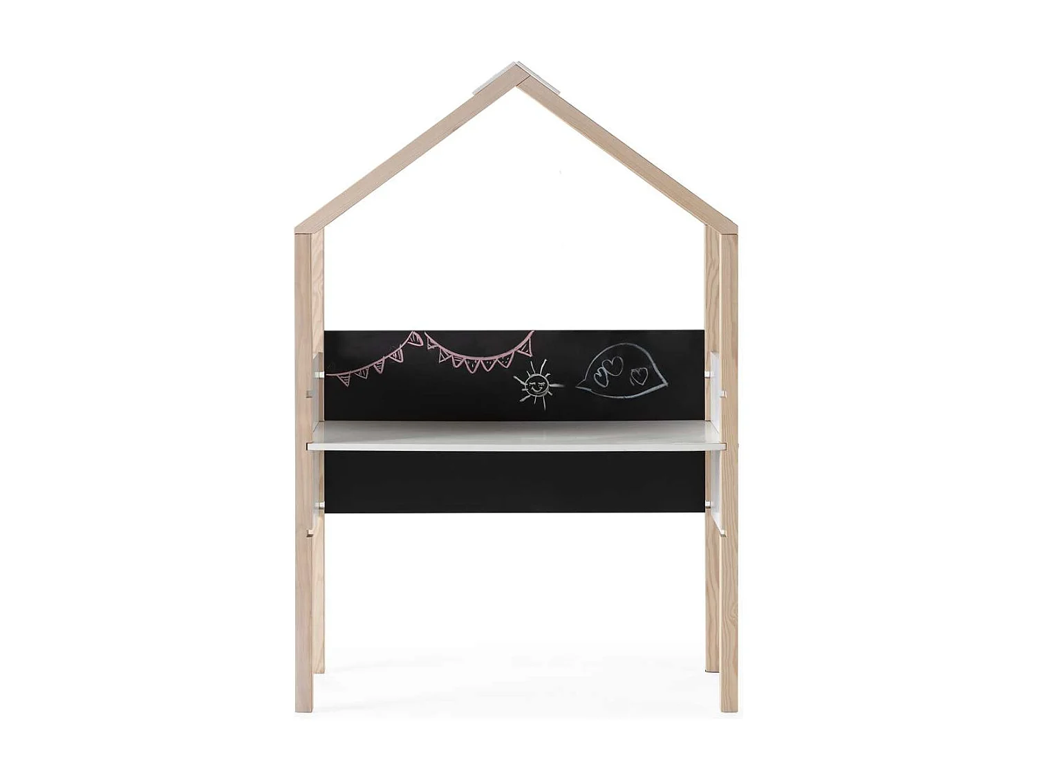 Mesa de estudio modelo Rosalia acabado blanco/cera blanca, 100cm(ancho) 155cm(altura) 40cm