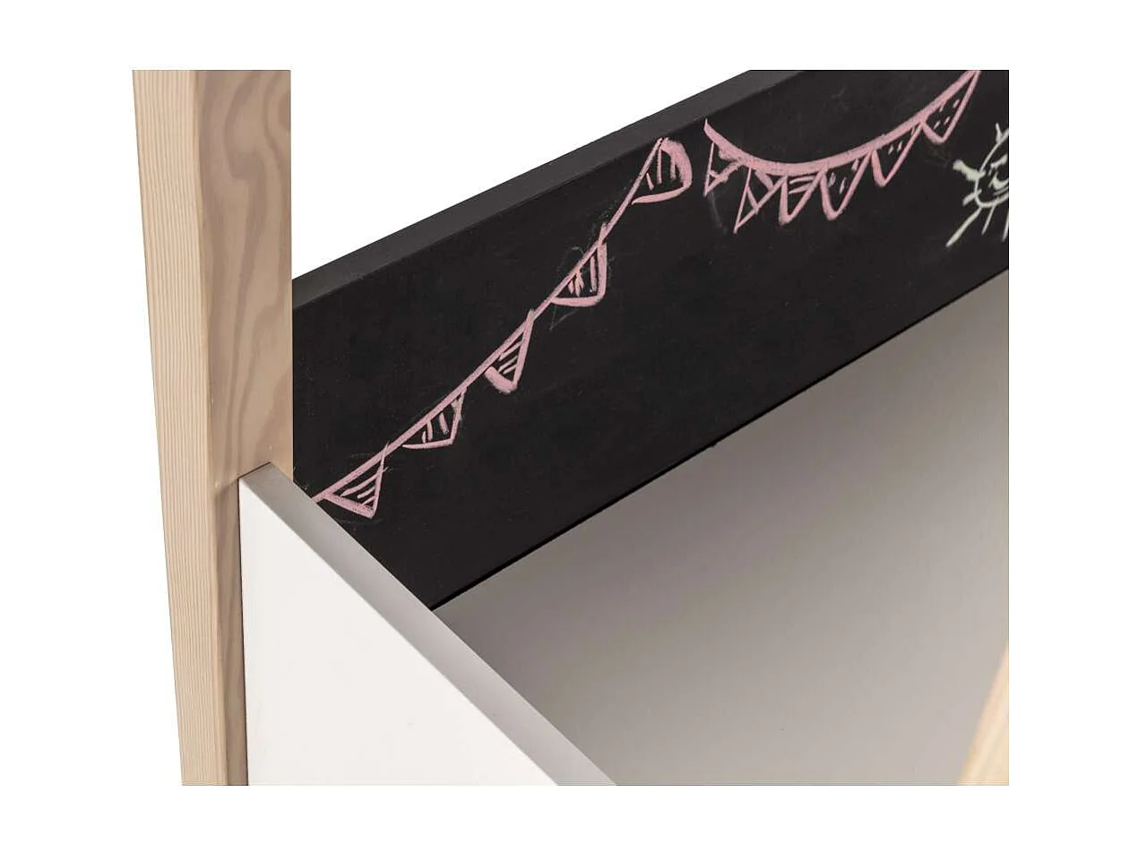 Mesa de estudio modelo Rosalia acabado blanco/cera blanca, 100cm(ancho) 155cm(altura) 40cm