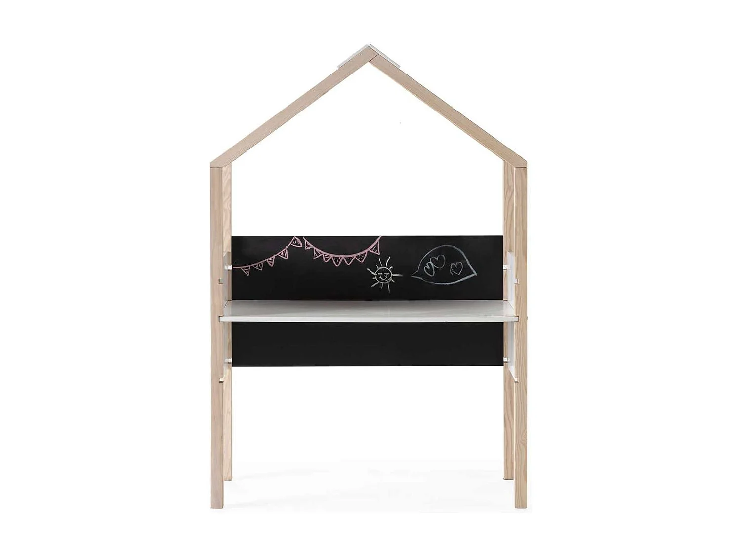 Mesa de estudio modelo Rosalia acabado blanco/cera blanca, 100cm(ancho) 155cm(altura) 40cm