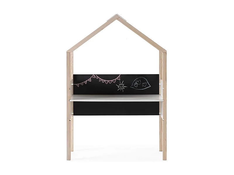 Mesa de estudio modelo Rosalia acabado blanco/cera blanca, 100cm(ancho) 155cm(altura) 40cm