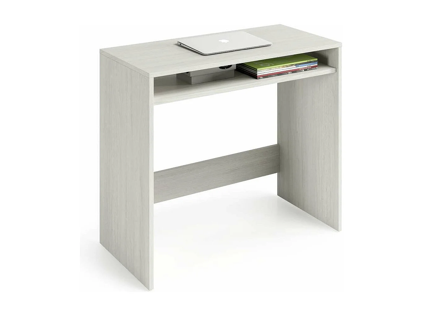 Escritorio Austin con hueco interior fijo en blanco alpes. 78 cm (alto), 79 cm (ancho), 43