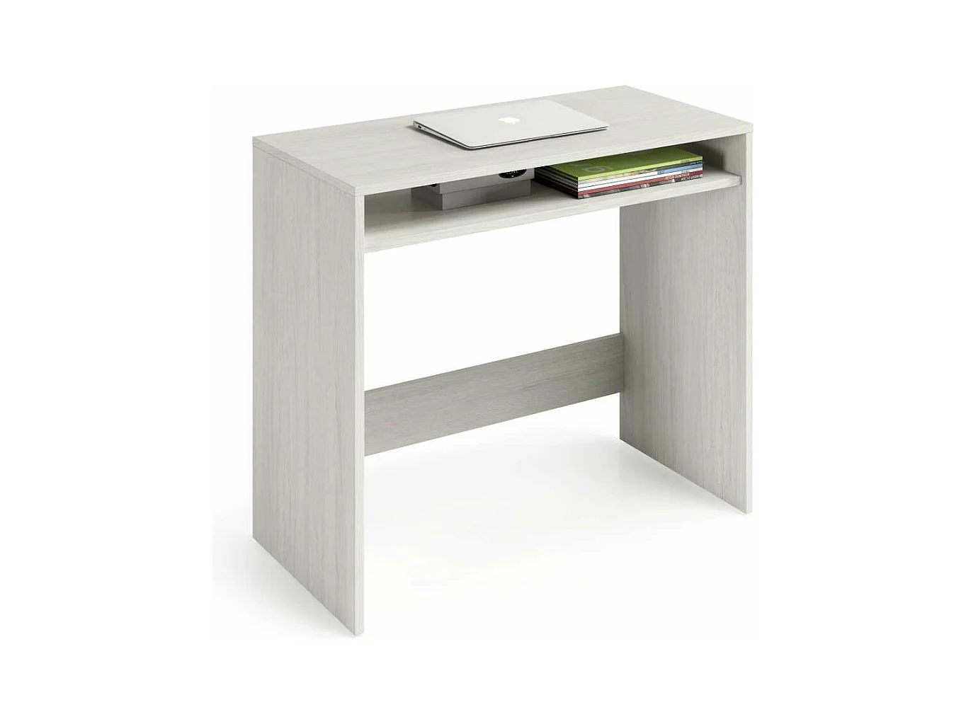 Escritorio Austin con hueco interior fijo en blanco alpes. 78 cm (alto), 79 cm (ancho), 43