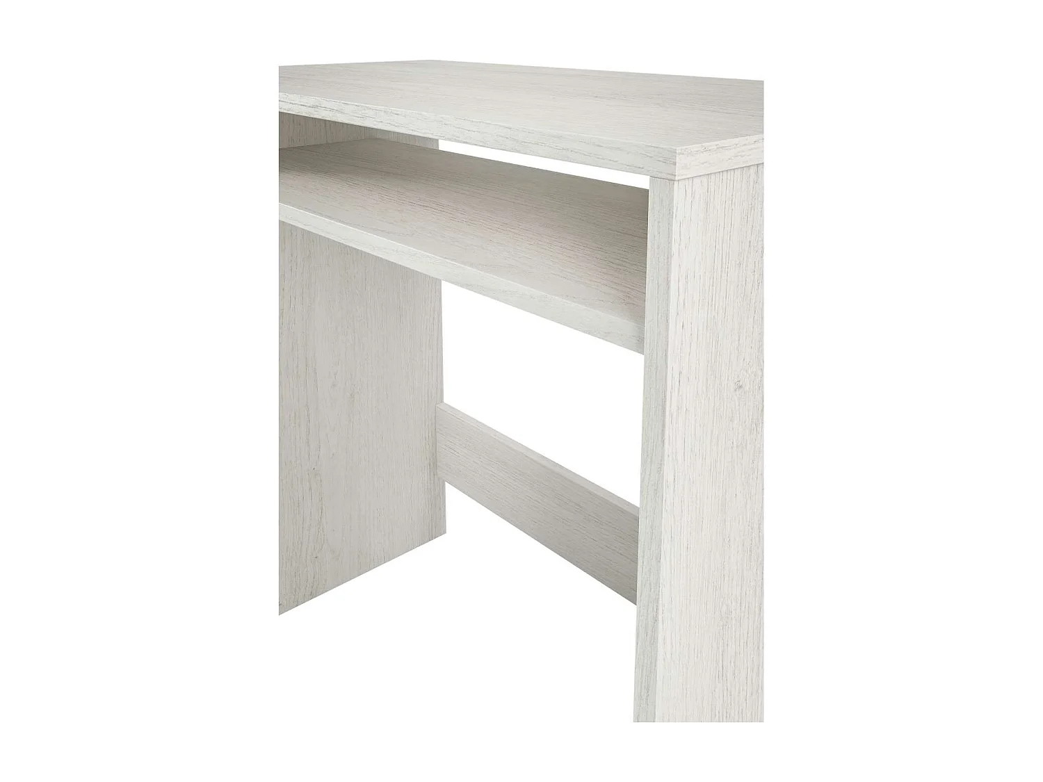 Escritorio Austin con hueco interior fijo en blanco alpes. 78 cm (alto), 79 cm (ancho), 43