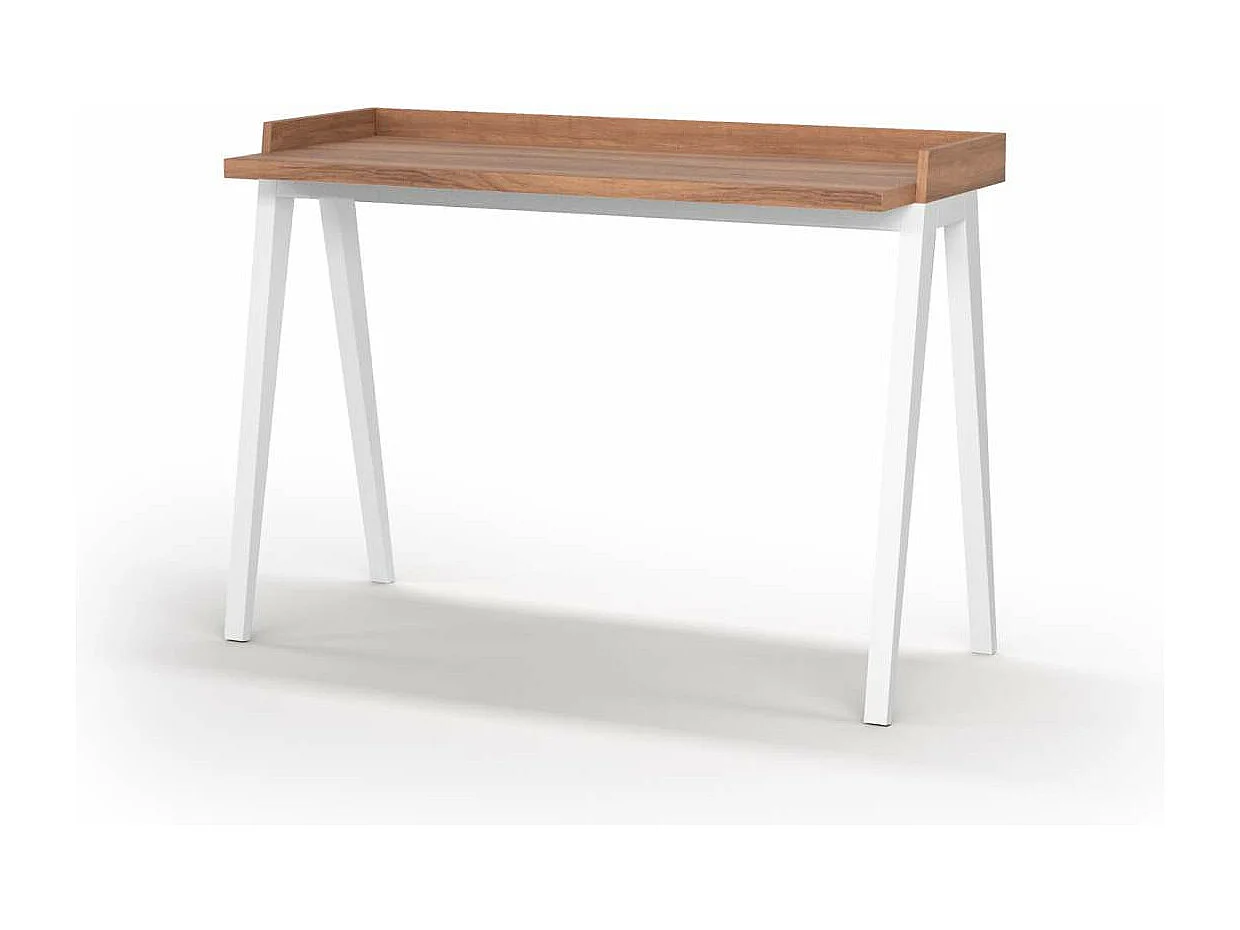 Mesa estudio Mod-Nairobi acabado nogal/blanco, 47 x 110 x 81 cm (fondo x ancho x alto)