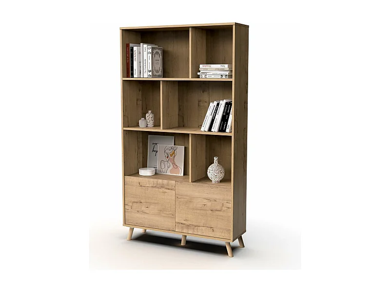 Librería Oslo acabado roble gold, 180cm(alto) 100cm(ancho) 30cm(fondo)