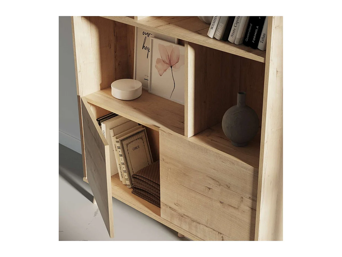 Librería Oslo acabado roble gold, 180cm(alto) 100cm(ancho) 30cm(fondo)