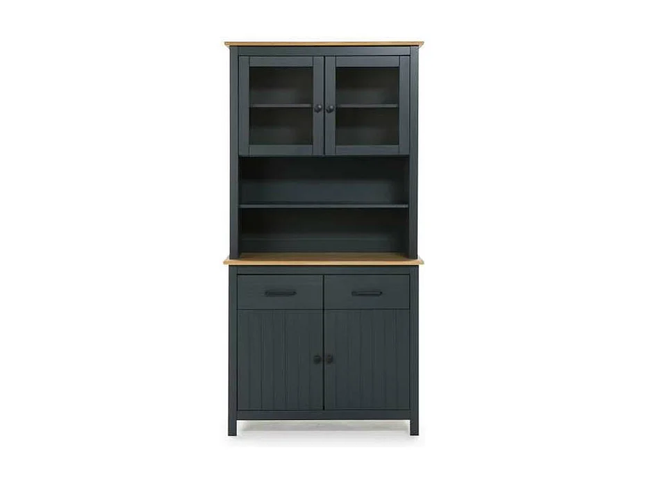 Vitrina 4 puertas 2 cajones Mariana acabado azul 180 cm(alto) 90 cm(ancho) 40 cm(largo)