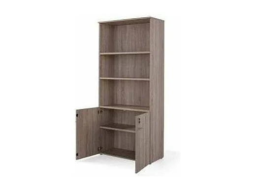 Armario alto con puertas bajas acabado olmo claro, 208.8 cm(alto)93 cm(ancho)42.5 cm(fondo