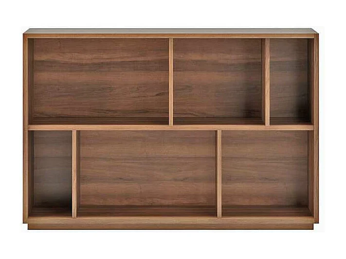 Estanteria 2 alturas modelo 547 acabado nogal. 80cm(alto), 119cm(ancho), 32cm(fondo).