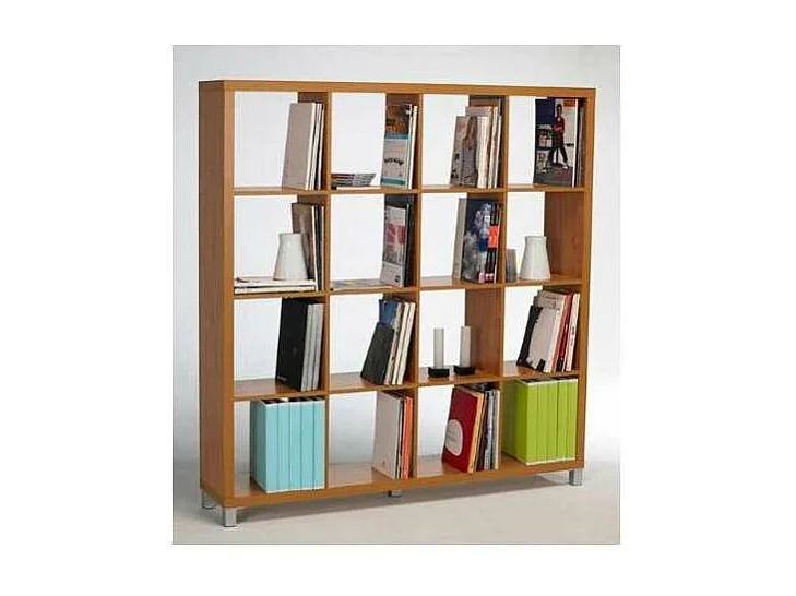 Estantería grande kubox 4x4 acabado maple, 153 cm(alto)146 cm(ancho)29 cm(fondo)