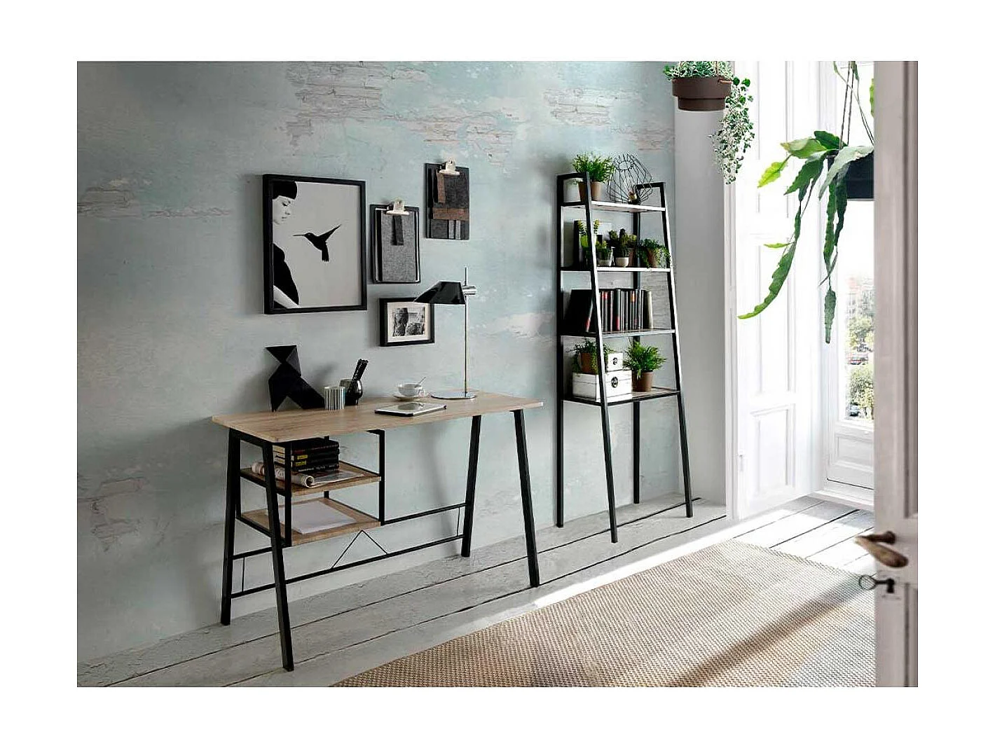 Estantería con 4 baldas Manuela, 65 x 38.5 x 180 cm (largo x ancho x alto)