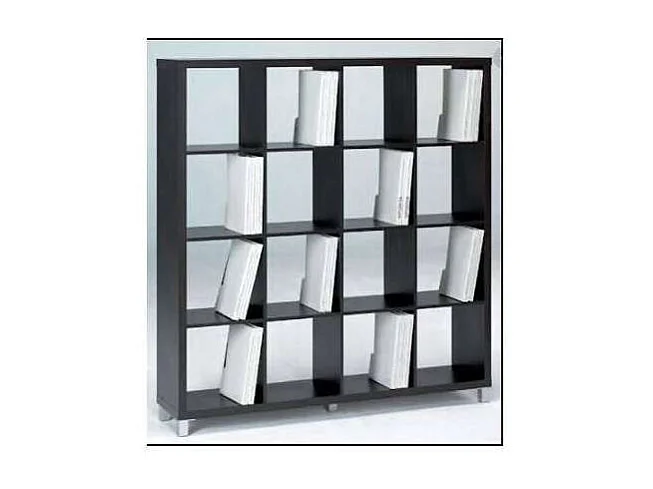 Estanteria grande kubox 4x4 acabado negro, 153 cm(alto)146 cm(ancho)29 cm(fondo)