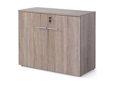 Armario bajo con puertas acabado olmo claro, 77.6 cm(alto)93 cm(ancho)42.5 cm(fondo).