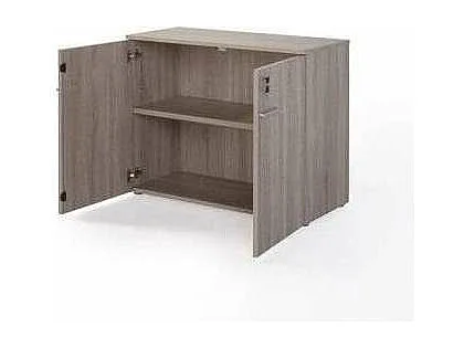 Armario bajo con puertas acabado olmo claro, 77.6 cm(alto)93 cm(ancho)42.5 cm(fondo).