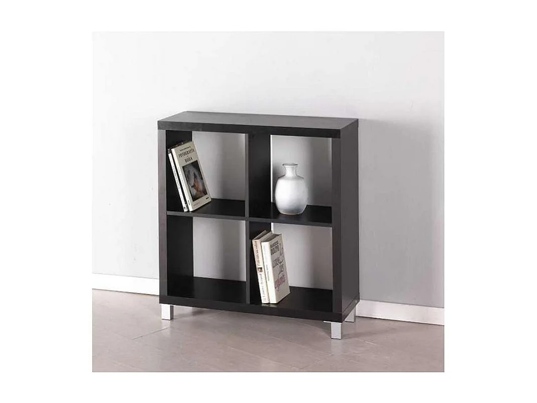 Estantería pequeña kubox 2x2 acabado negro, 83 cm(alto)76 cm(ancho)29 cm(fondo)