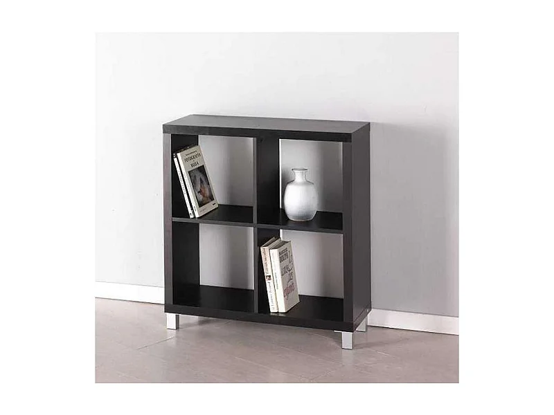 Estantería pequeña kubox 2x2 acabado negro, 83 cm(alto)76 cm(ancho)29 cm(fondo)