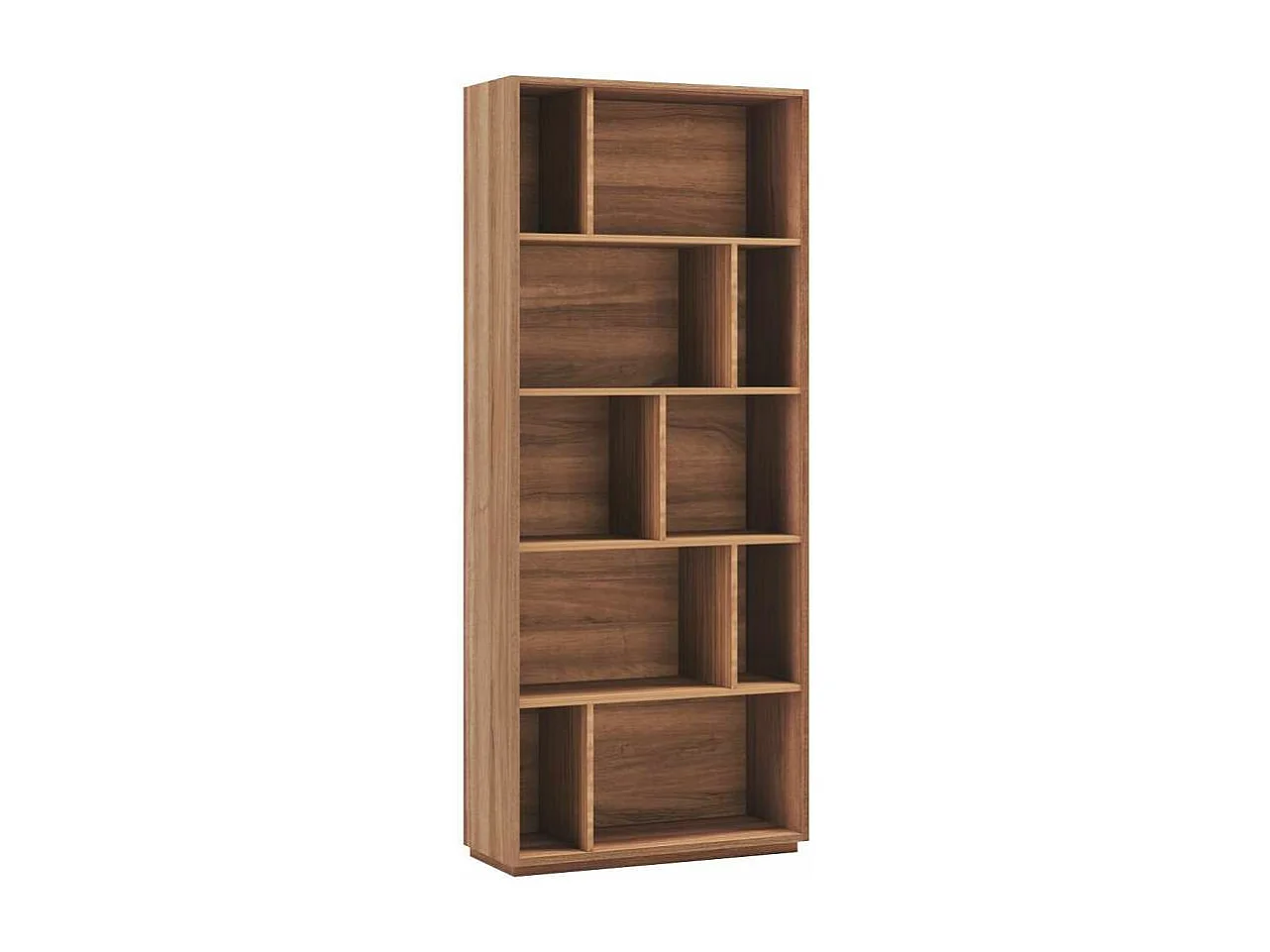 Estantería 5 alturas modelo 545 acabado nogal claro. 191 cm(alto), 80 cm(ancho), 32 cm(fo