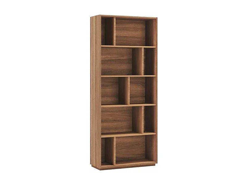 Estantería 5 alturas modelo 545 acabado nogal claro. 191 cm(alto), 80 cm(ancho), 32 cm(fo