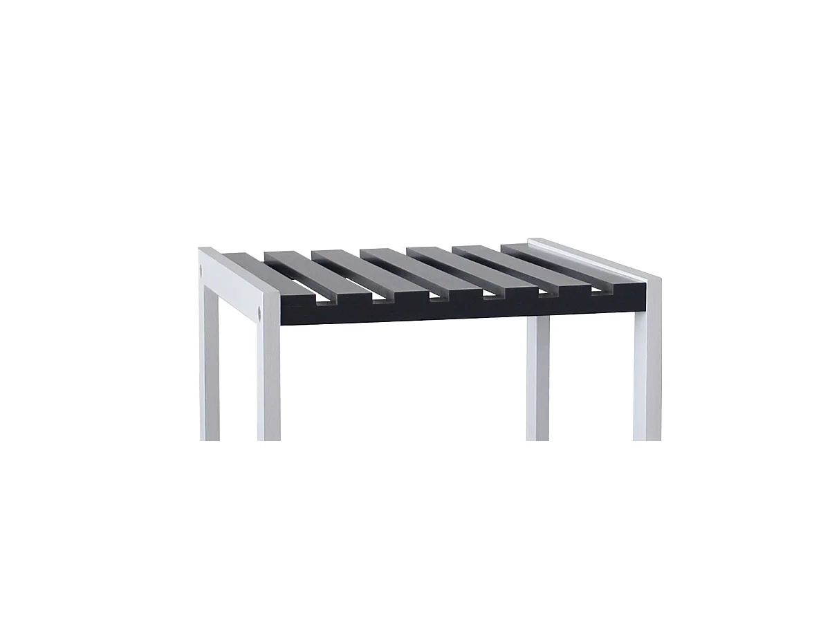 Estantería 5 baldas modelo Nature acabado blanco/gris, 34cm(ancho) 140cm(alto) 30cm(fondo