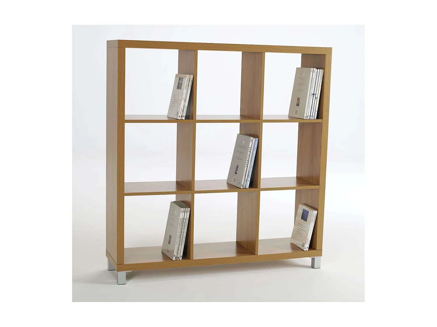 Estantería mediana kubox 3x3 acabado maple, 111 cm(alto)111 cm(ancho)29 cm(fondo)