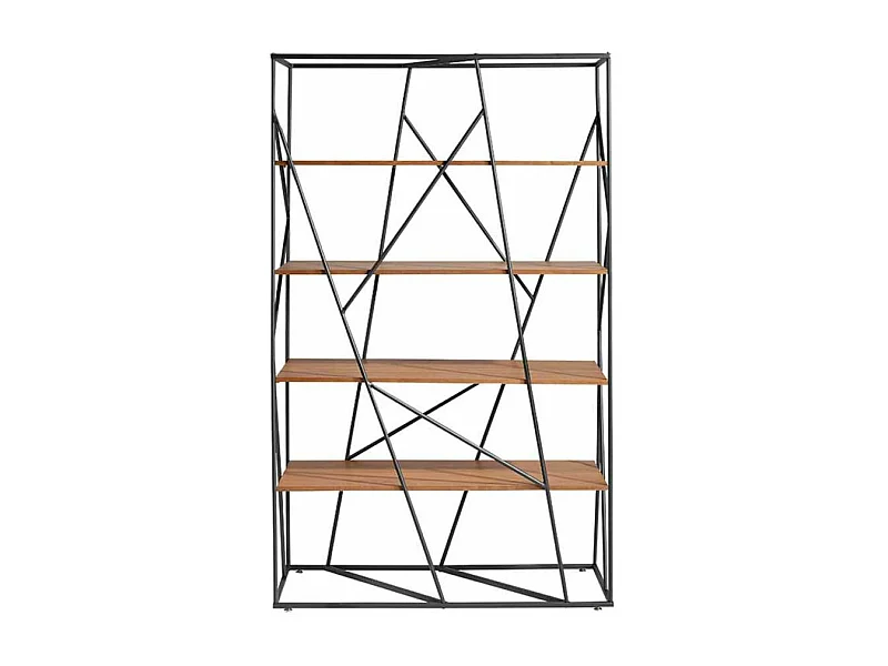 Estantería 4 baldas modelo Nereida acabado nogal, 110 x 40 x 180 cm (largo x ancho x alto