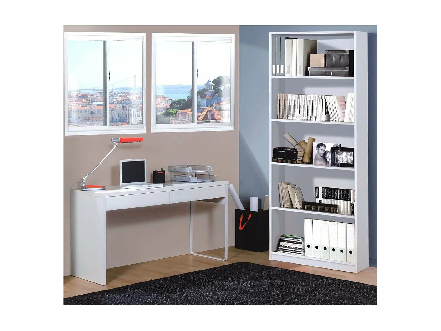 Estanteria cinco baldas Tokio acabado blanco artik 201 cm(alto)80 cm(ancho)28 cm(fondo) .