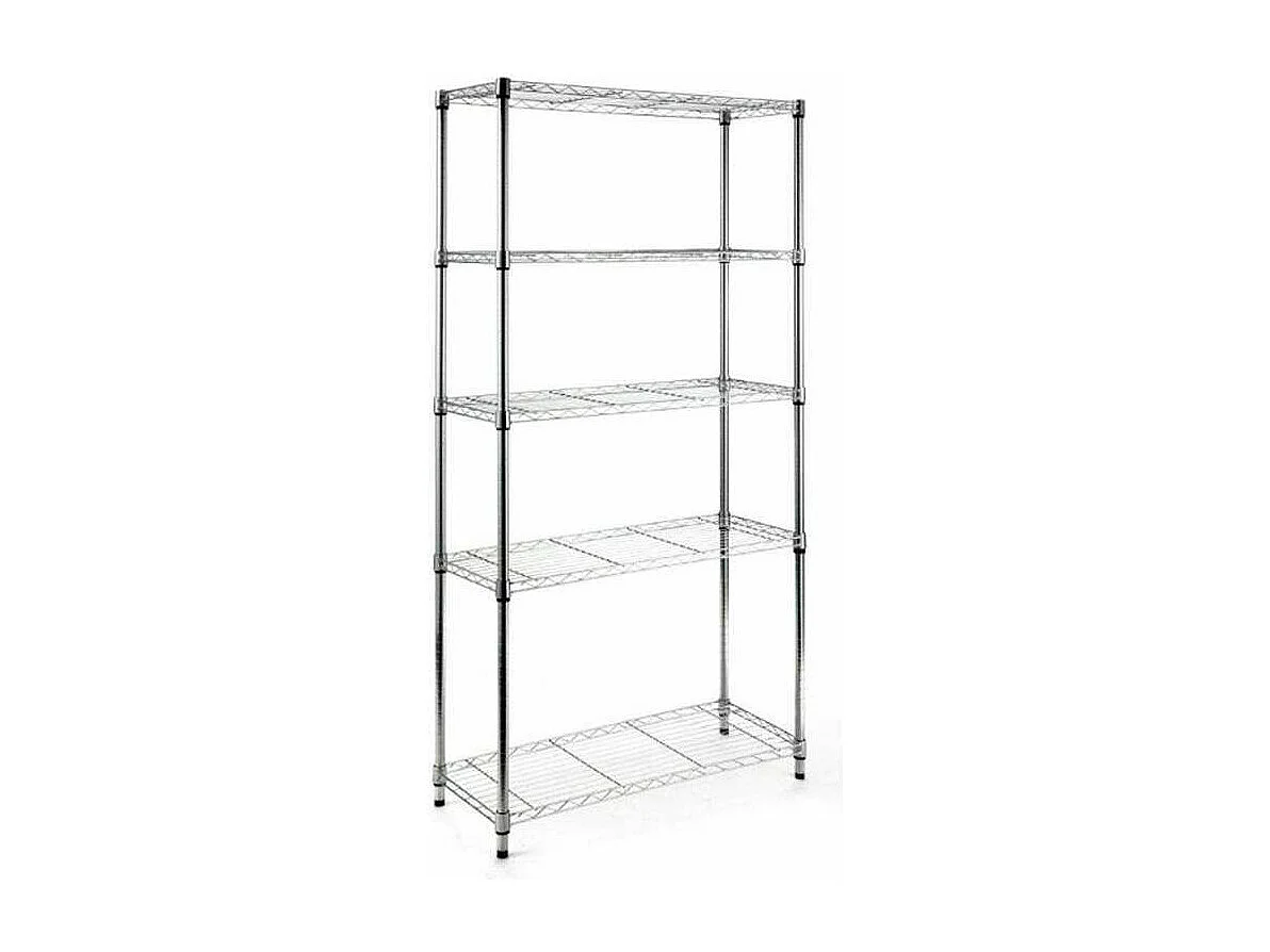 Estanteria stylo 5 baldas cromadas 180 cm(alto) 90 cm(ancho) 35 cm(fondo)