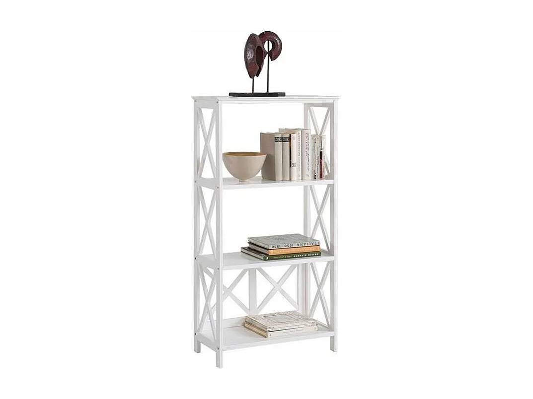 Estantería Victoria 4 baldas acabado blanco 111 cm(alto)60 cm(ancho)30 cm(fondo). Color B