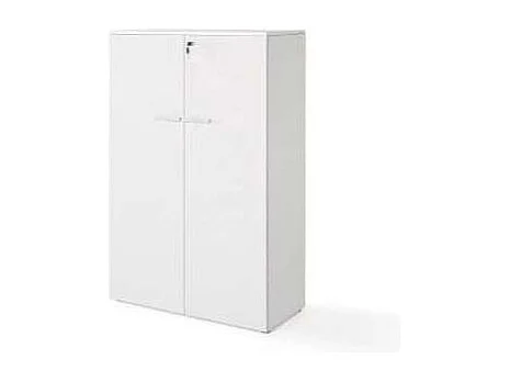 Armario mediano con puertas para oficina o estudio blanco. 141 cm(alto)93 cm(ancho)42.5 cm