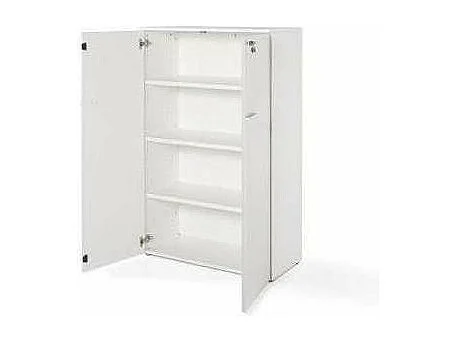 Armario mediano con puertas para oficina o estudio blanco. 141 cm(alto)93 cm(ancho)42.5 cm