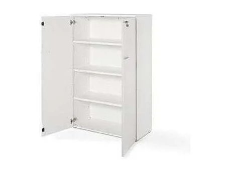 Armario mediano con puertas para oficina o estudio blanco. 141 cm(alto)93 cm(ancho)42.5 cm