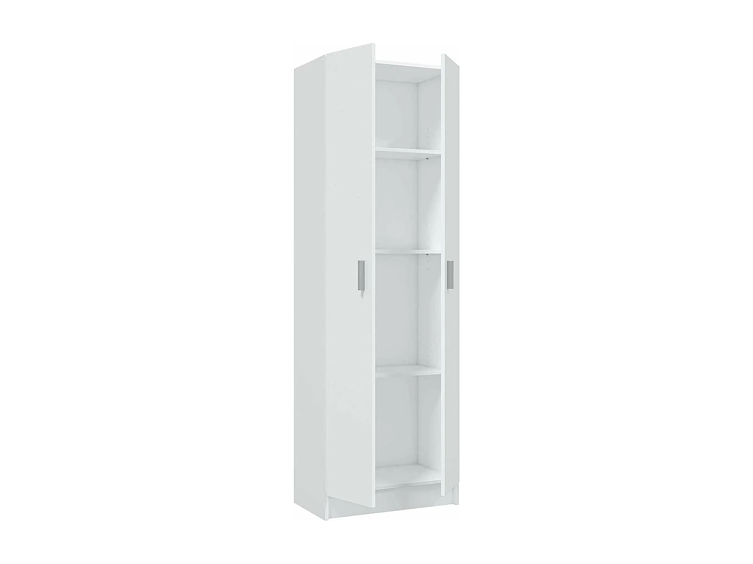 Armario multiusos Milan en acabado blanco de 2 puertas y 3 estantes 58.5 cm(ancho) 180 cm(