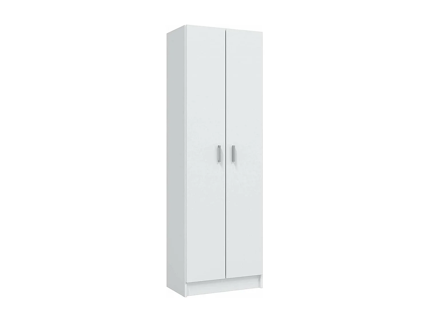 Armario multiusos Milan en acabado blanco de 2 puertas y 3 estantes 58.5 cm(ancho) 180 cm(