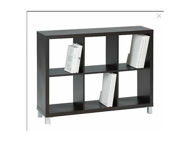 Estantería kubox 3x2 acabado negro, 83 cm(alto)111 cm(ancho)29 cm(fondo)