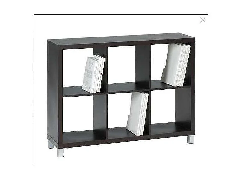Estantería kubox 3x2 acabado negro, 83 cm(alto)111 cm(ancho)29 cm(fondo)