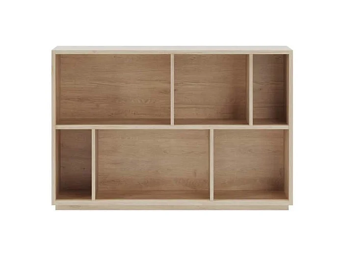 Estantería 2 alturas modelo 547 acabado roble claro. 80cm(alto), 119cm(ancho), 32cm(fondo