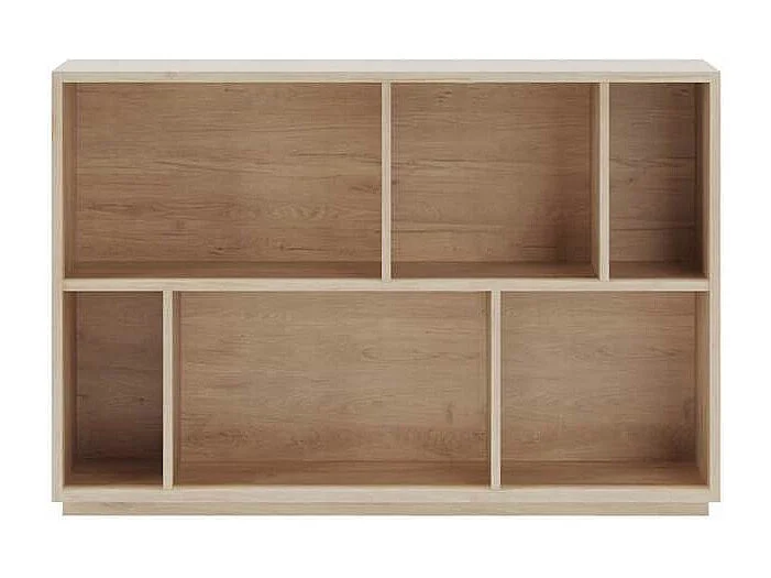 Estantería 2 alturas modelo 547 acabado roble claro. 80cm(alto), 119cm(ancho), 32cm(fondo