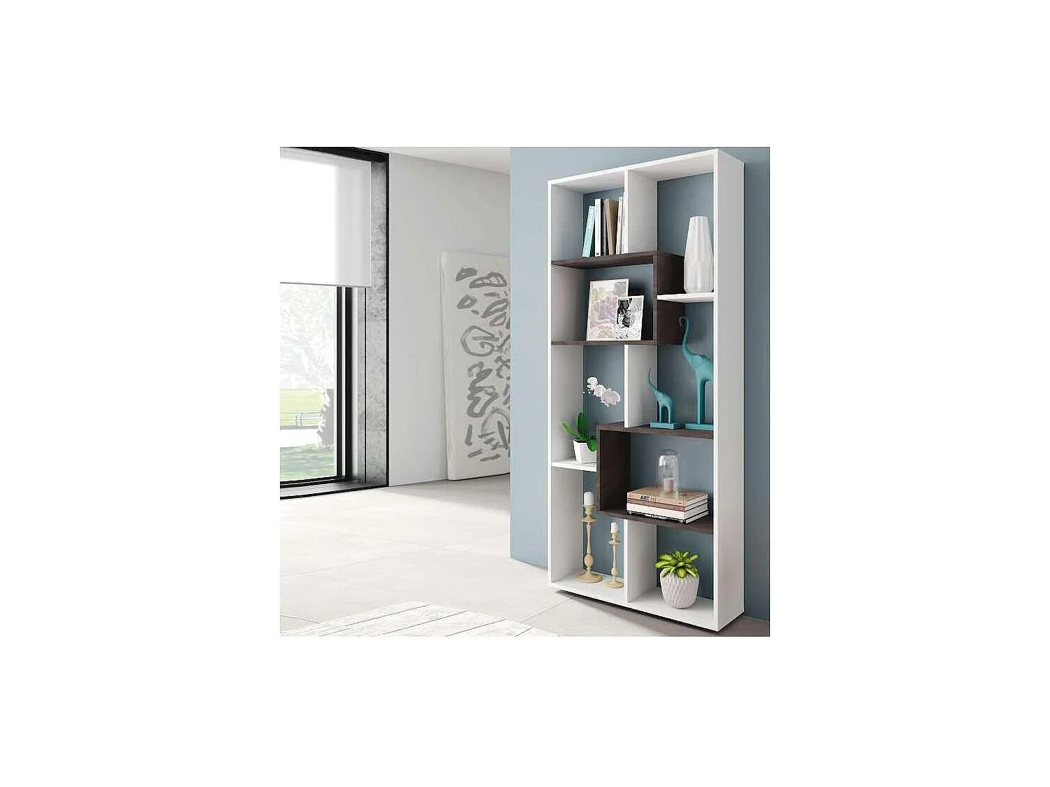 Estanteria para oficina o recibidores Doria. 180 cm(alto)80 cm(ancho)25 cm(fondo) .