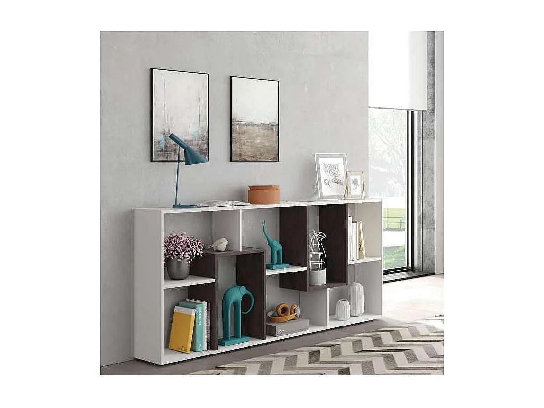 Estanteria para oficina o recibidores Doria. 180 cm(alto)80 cm(ancho)25 cm(fondo) .