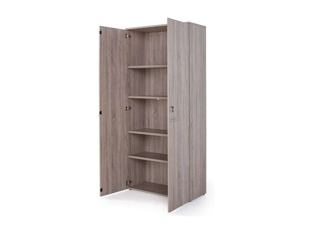 Armario alto con puertas acabado olmo claro, 208.8 cm(alto)93 cm(ancho)42.5 cm(fondo)..