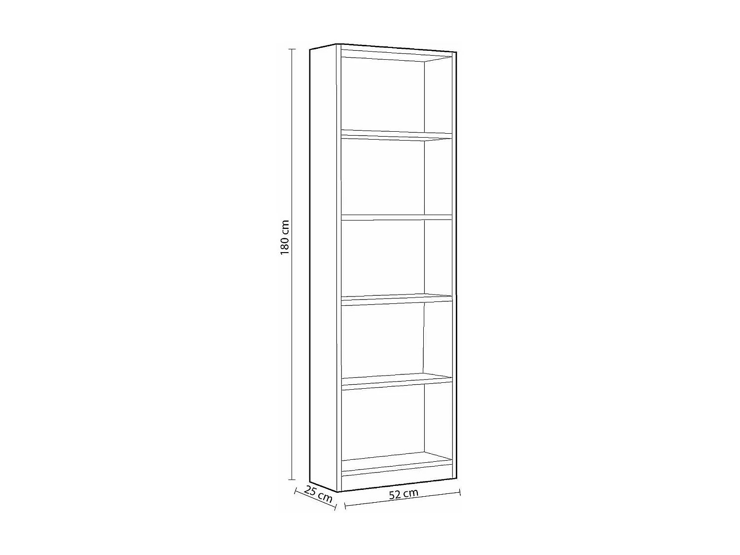 Estanteria seis baldas Children en blanco artik 180 cm(alto)52 cm(ancho)25 cm(fondo). .